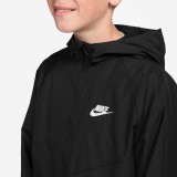 Kids' Jacket Black - Nike Sportswear Windrunner Image 1