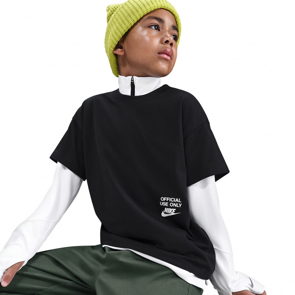 Παιδικό T-Shirt Μαύρο - Nike Sportswear Remix