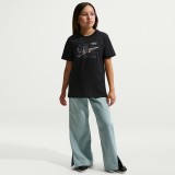 Kids' T-Shirt Black - Nike Sportswear Club Image 3
