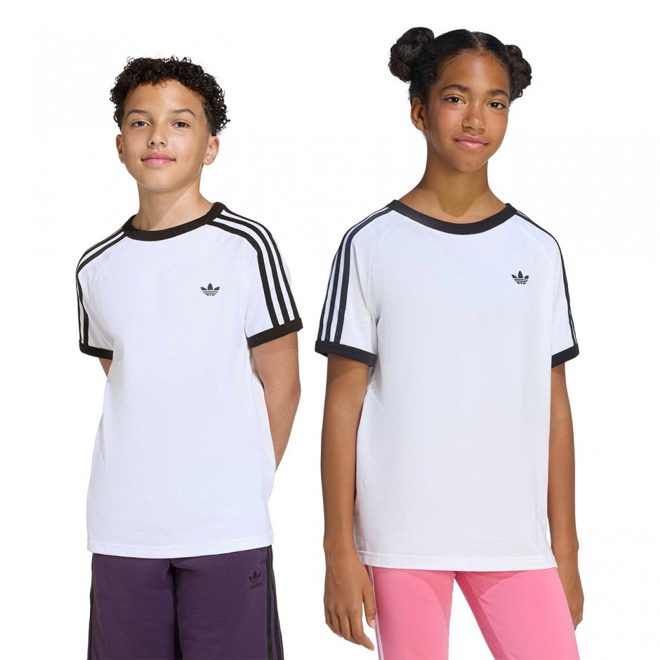 Παιδικό T-Shirt Λευκό - adidas Originals 3-Stripes