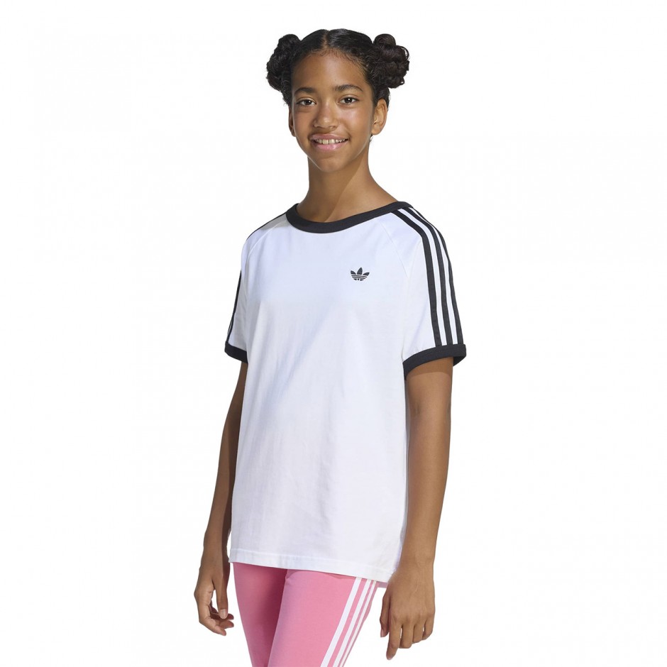 Παιδικό T-Shirt Λευκό - adidas Originals 3-Stripes