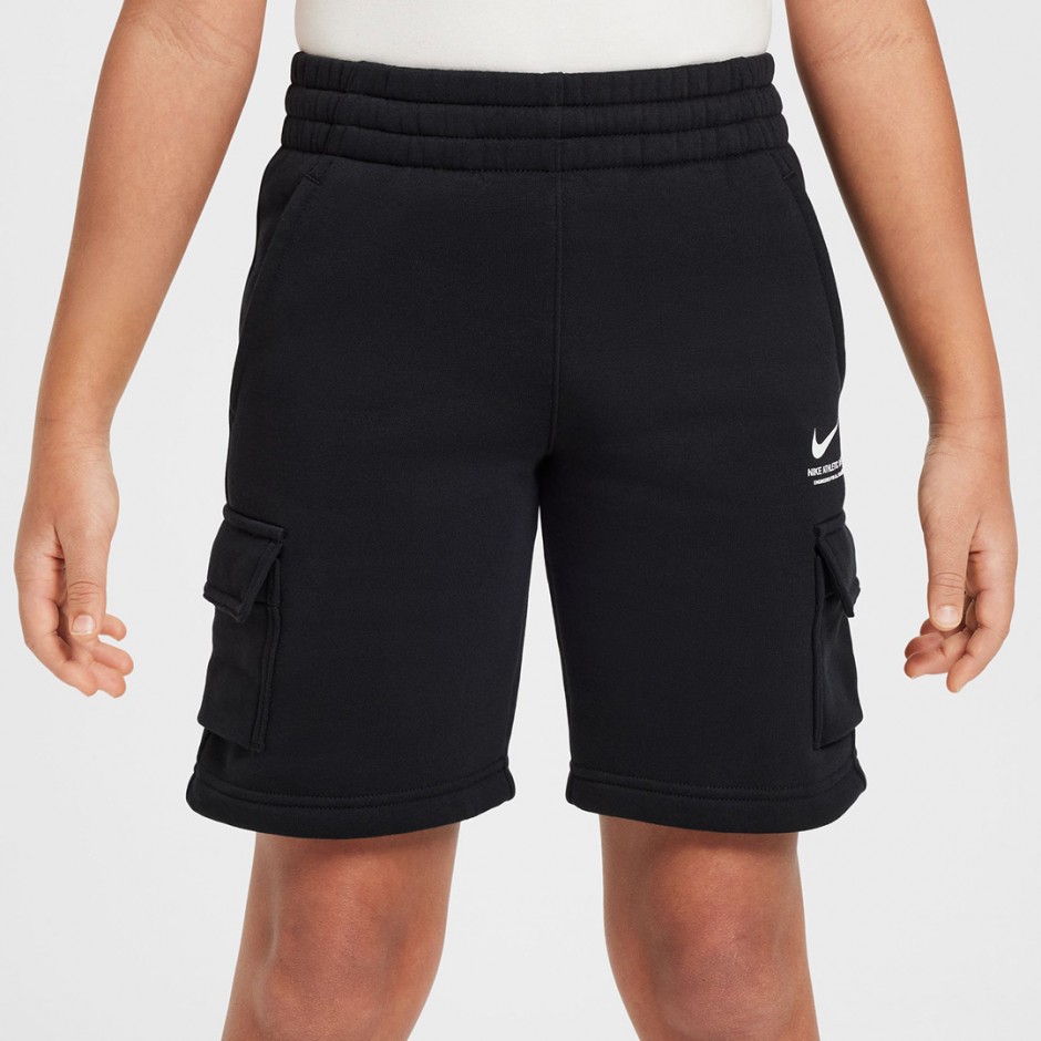 Παιδική Βερμούδα Cargo Μαύρη - Nike Sportswear Fleece