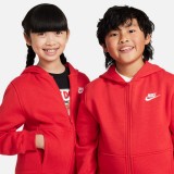 NIKE K NSW CLUB FLC HD FZ LS LBR FD3004-657 Red Image 1