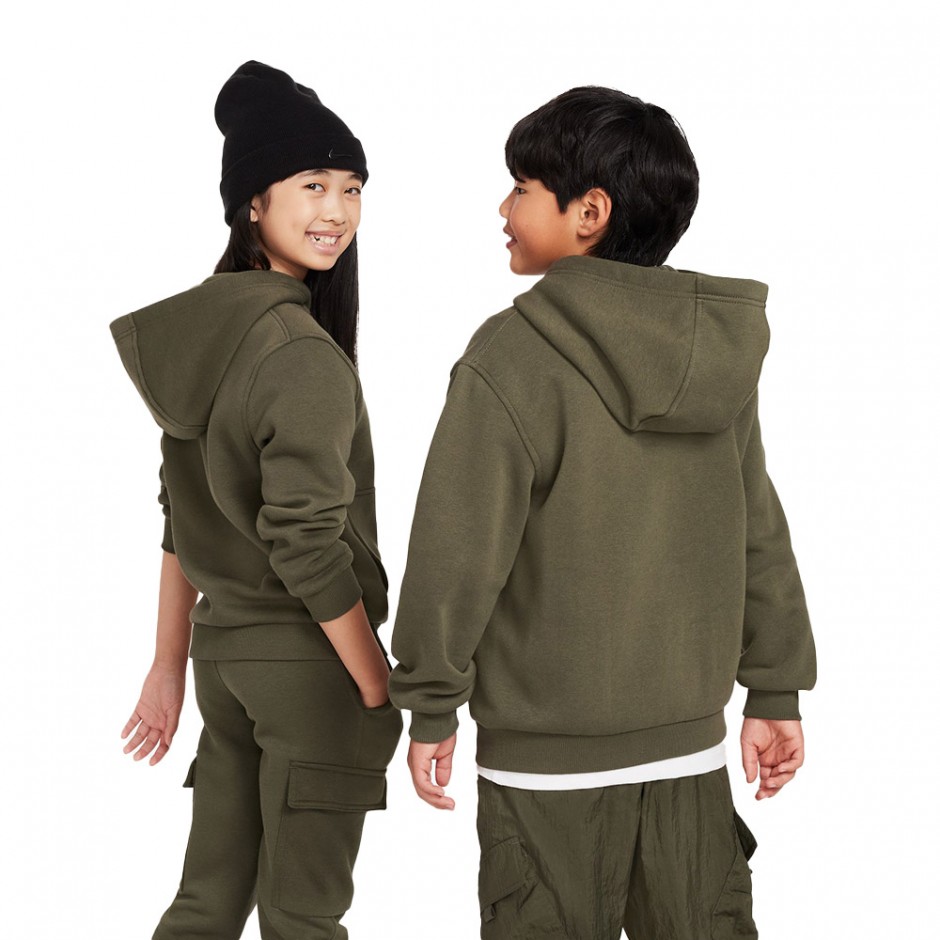 Nike Sportswear Club Fleece Χακί - Παιδική Ζακέτα 