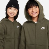 Nike Sportswear Club Fleece Χακί - Παιδική Ζακέτα  Εικόνα 1