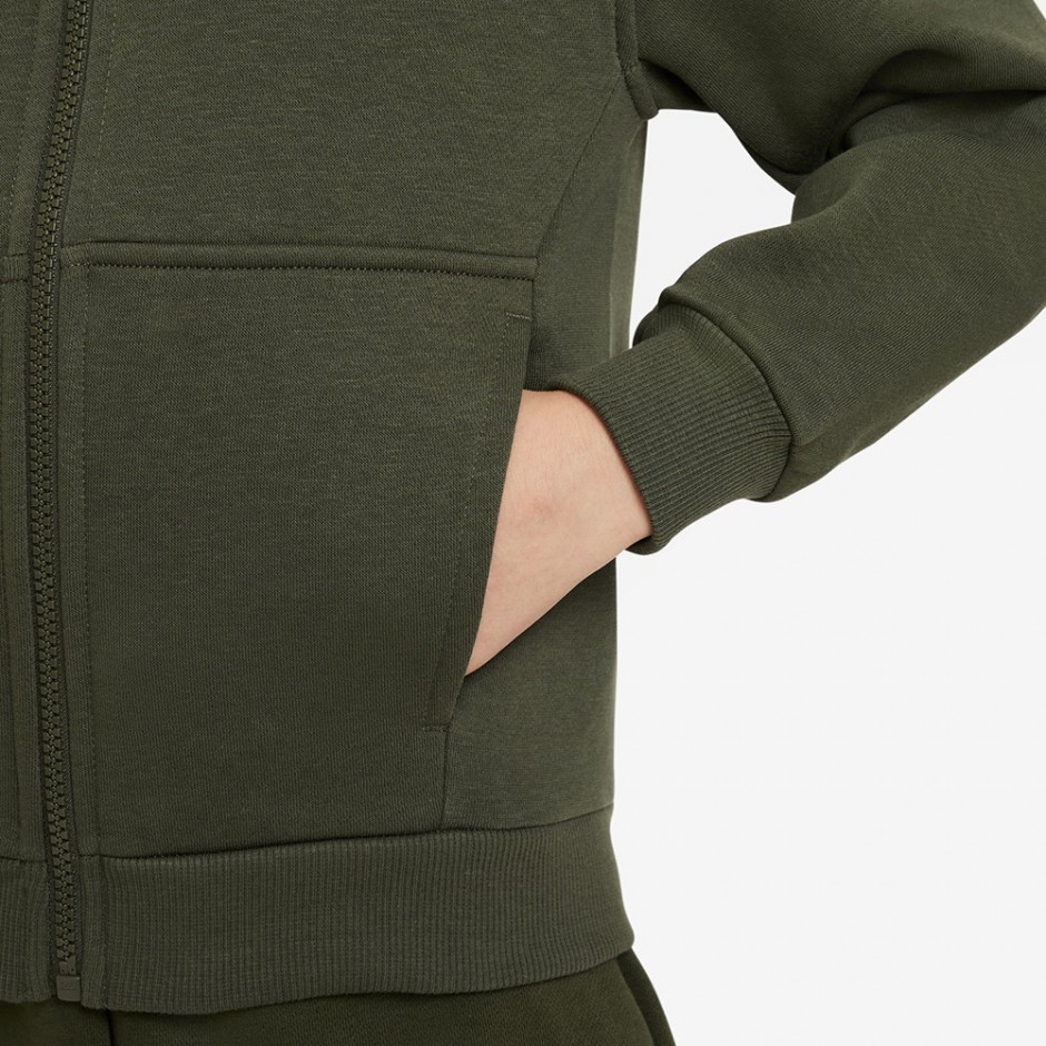 Nike Sportswear Club Fleece Χακί - Παιδική Ζακέτα 