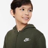 Nike Sportswear Club Fleece Χακί - Παιδική Ζακέτα  Εικόνα 3