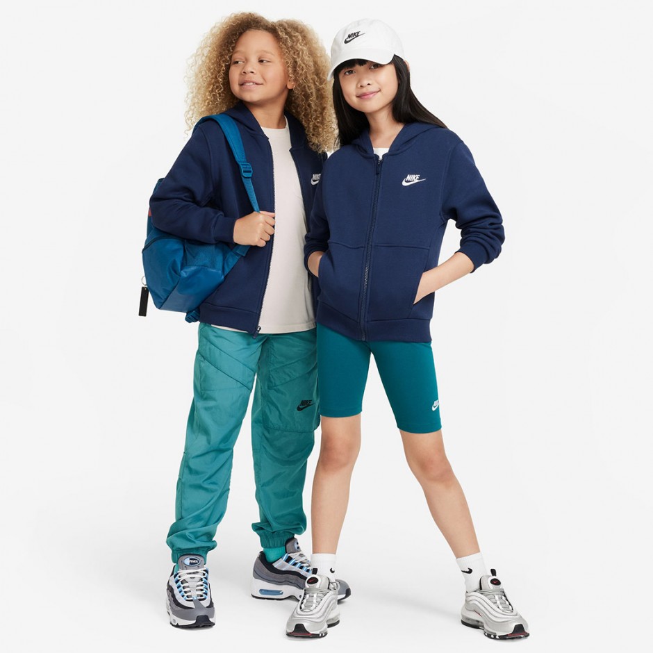 NIKE K NSW CLUB FLC HD FZ LS LBR FD3004-410 Blue