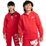NIKE K NSW CLUB FLC HD FZ LS LBR FD3004-657 Red Image 
