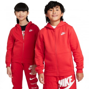 Nike Sportswear Club Fleece Κόκκινο - Παιδική Ζακέτα 