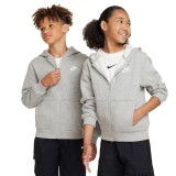 NIKE K NSW CLUB FLC HD FZ LS LBR FD3004-063 Grey Image 
