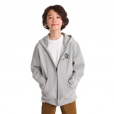 Kids' Full-Zip Hoodie Grey - Vans Dumpster Raccoon