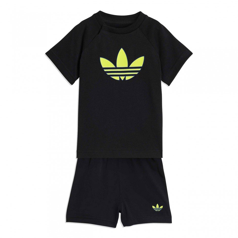 Βρεφικό Σετ Μαύρο - adidas Originals Trefoil