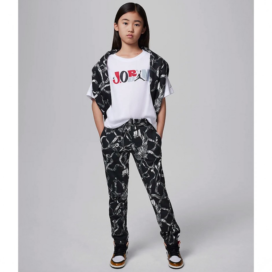 Παιδικό Παντελόνι Φόρμα Ανθρακί - Jordan Brooklyn Fleece Printed