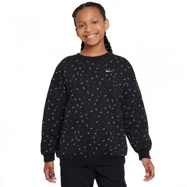 Nike Sportswear Club Fleece Μαύρο - Παιδική Μακρυμάνικη Μπλούζα 