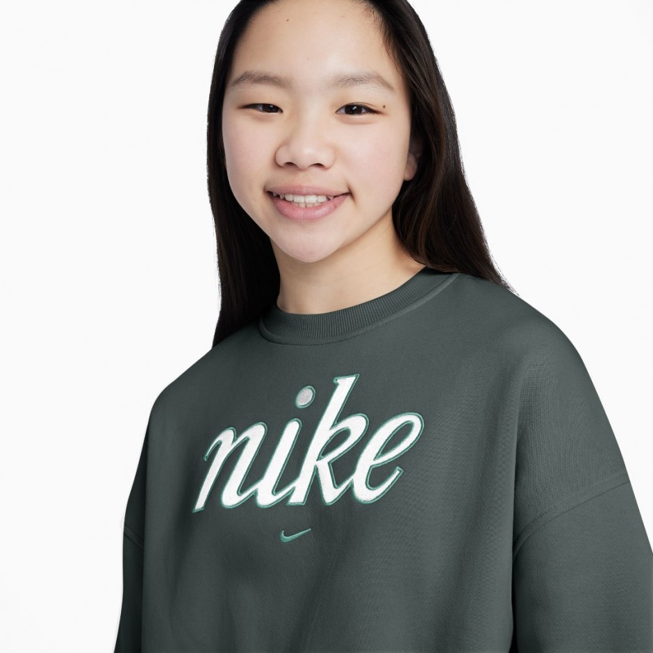 NIKE G NSW CLUB FLC BXY CRW GX STAR FZ5566-339 Petrol