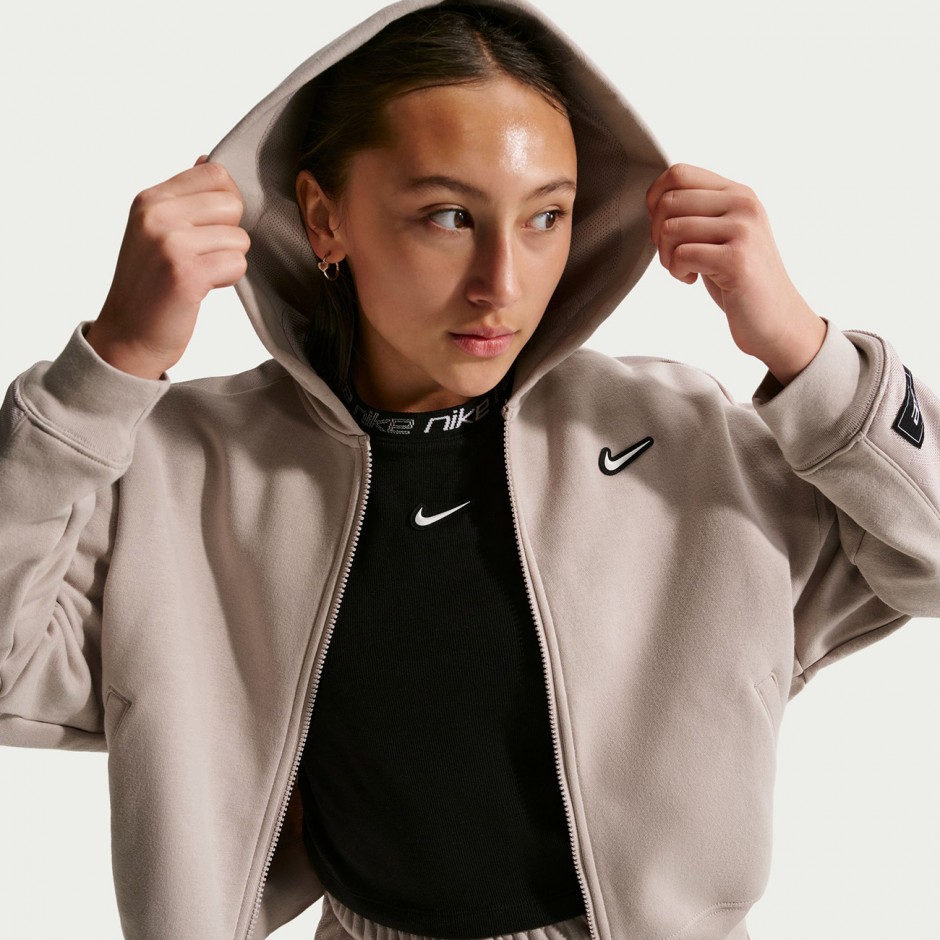 Kids' Full-Zip Hoodie Grey - Nike Sportswear