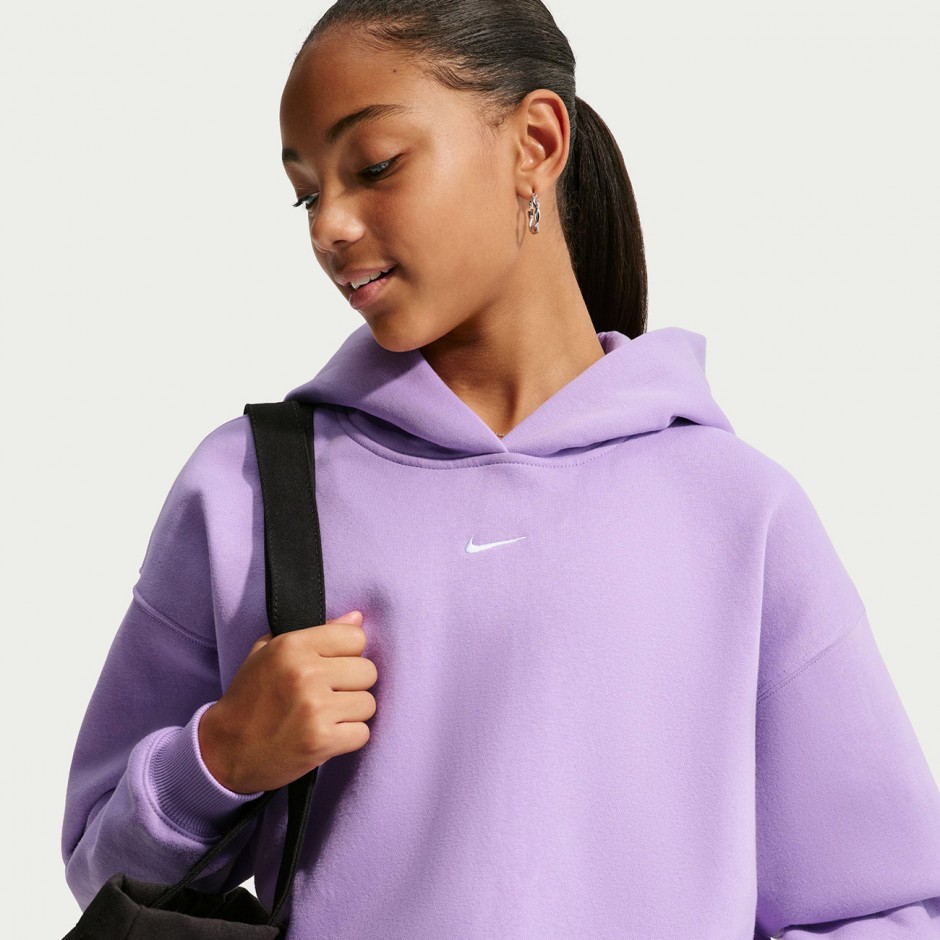 Kids' Hoodie Purple - Nike Sportswear Studio Fleece 