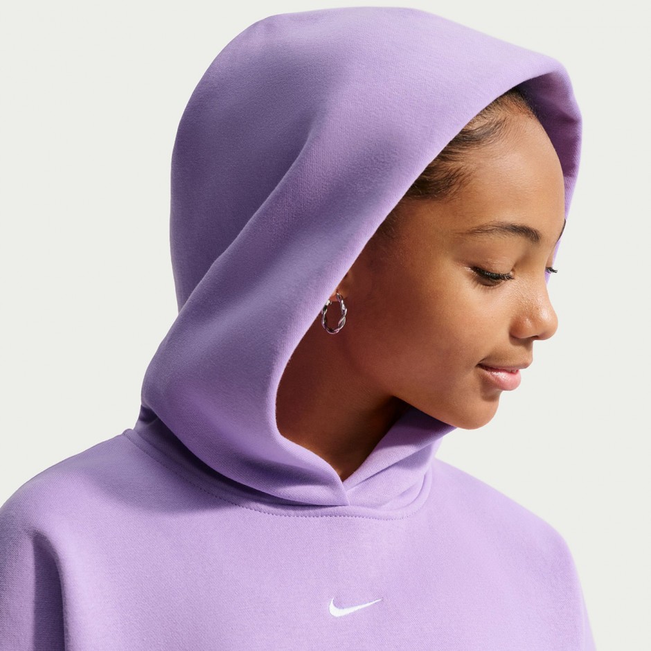 Kids' Hoodie Purple - Nike Sportswear Studio Fleece 