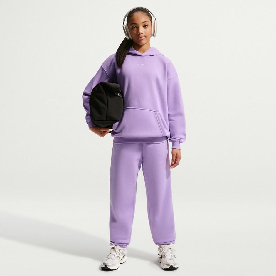 Kids' Hoodie Purple - Nike Sportswear Studio Fleece 