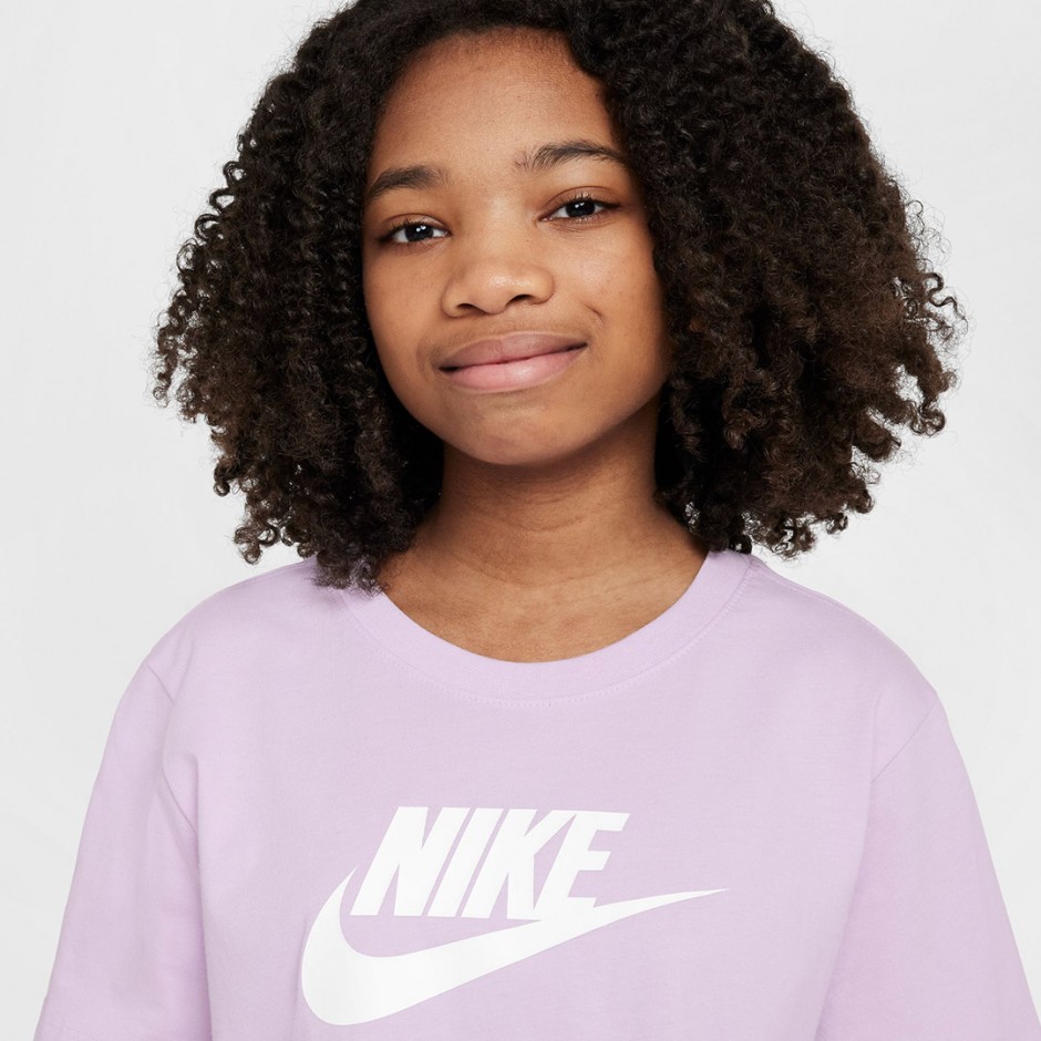 NIKE G NSW TEE CROP FUTURA HBR FZ5548 Lilac
