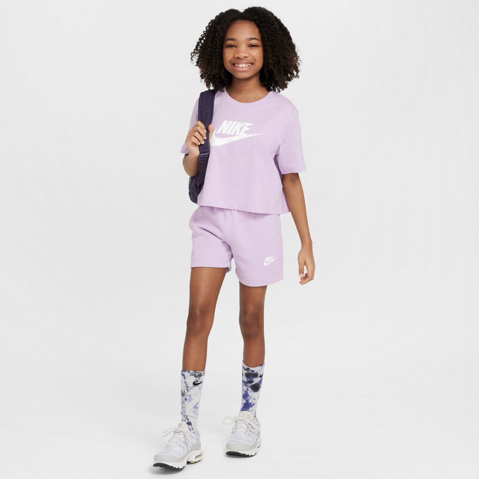 NIKE G NSW TEE CROP FUTURA HBR FZ5548 Lilac