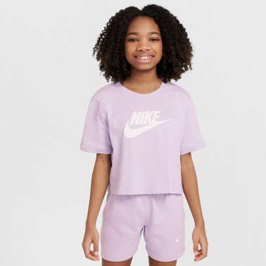 NIKE G NSW TEE CROP FUTURA HBR FZ5548 Lilac