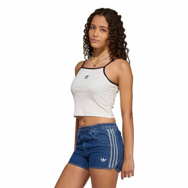 Παιδική Αμάνικη Μπλούζα Λευκή - adidas Originals Slim Mini Rib