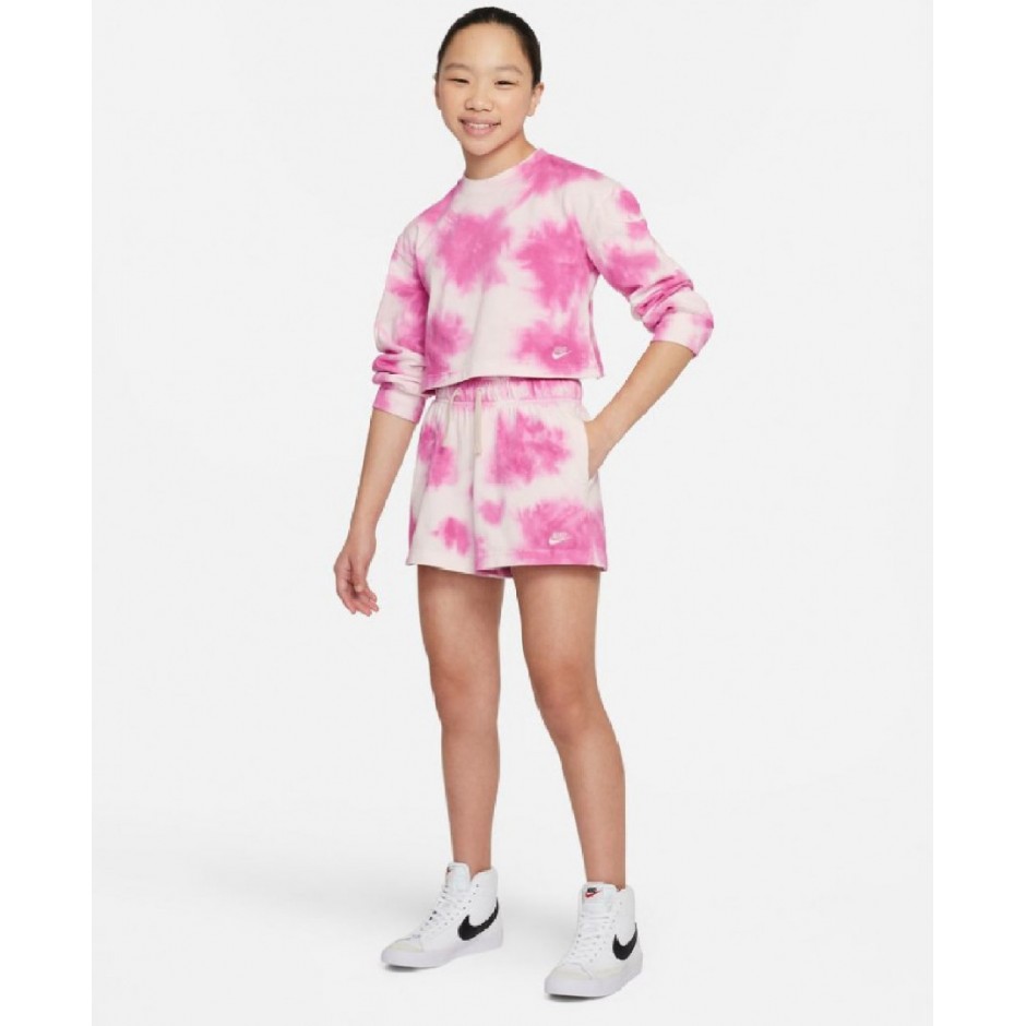 NIKE SPORTSWEAR WASHED SHORTS Φούξια