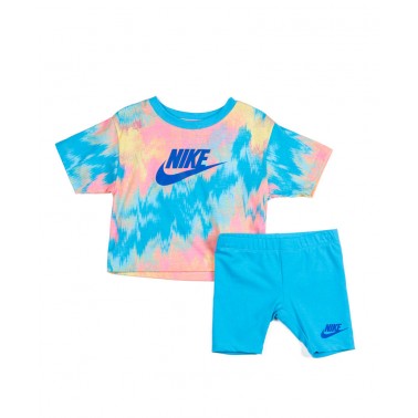 NIKE BOXY TEE & BIKE SHORT SET 36K457-F85 Colorful