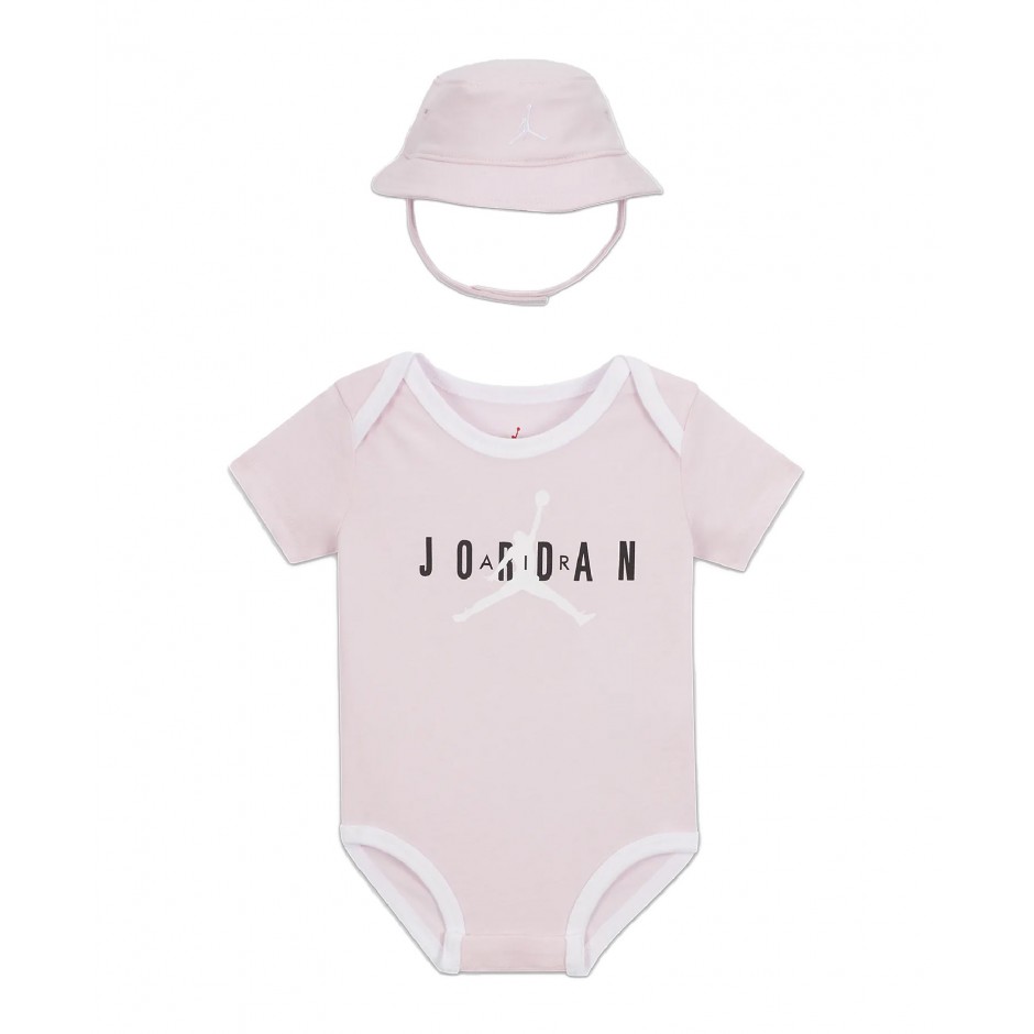 JORDAN HBR BUCKET HAT & BODYSUIT 2PC SET Ροζ