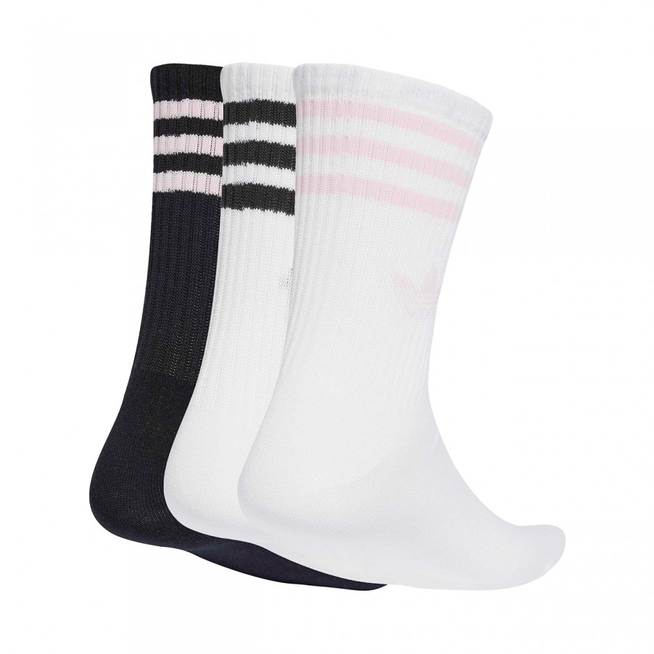 Κάλτσες Πολύχρωμες - adidas Originals 3-Stripes Crew Socks 3 Pairs