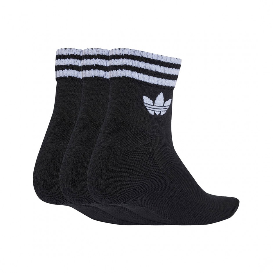Κάλτσες Μαύρες - adidas Originals 3-Stripes Ankle 3 Pairs