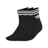 Κάλτσες Μαύρες - adidas Originals 3-Stripes Ankle 3 Pairs Εικόνα 