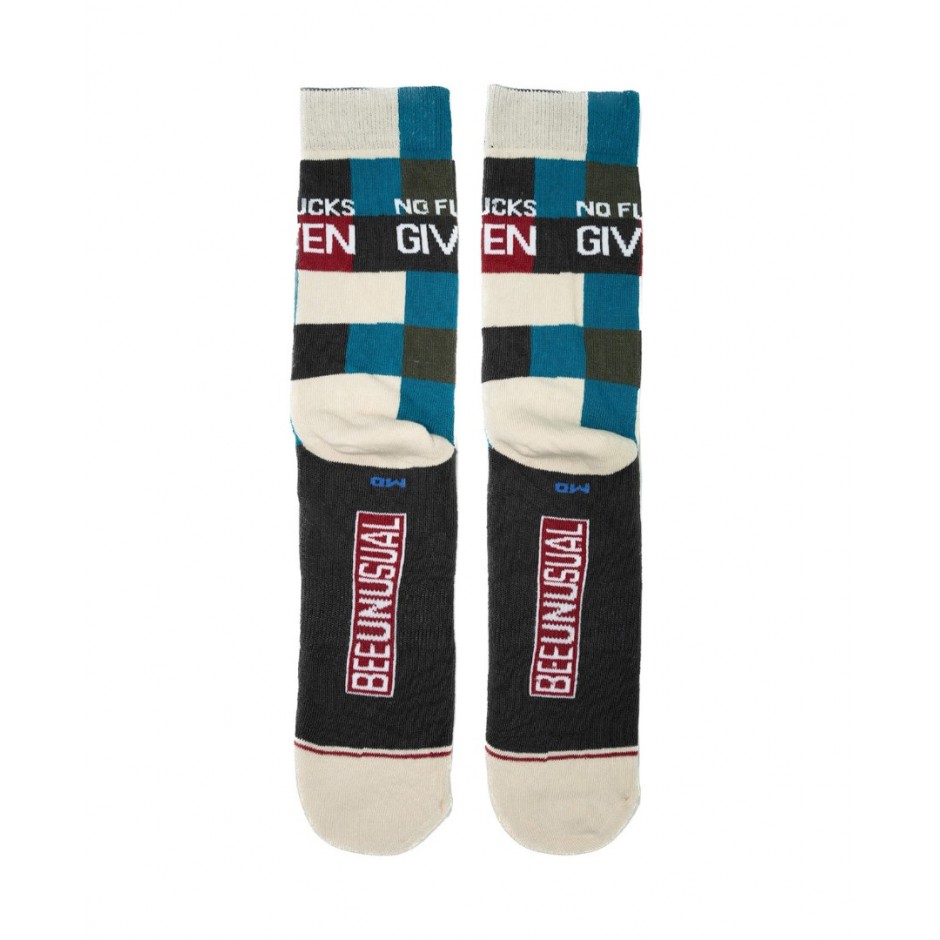 Κάλτσες BEE UNUSUAL "NO F*CKS GIVEN" CLASSIC PLAID Πολύχρωμο AS-225004-MULTI 