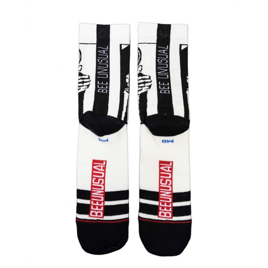Κάλτσες BEE UNUSUAL "STAY COOL" Λευκό-Μαυρο AS-225015-OFF WHITE/BLACK
