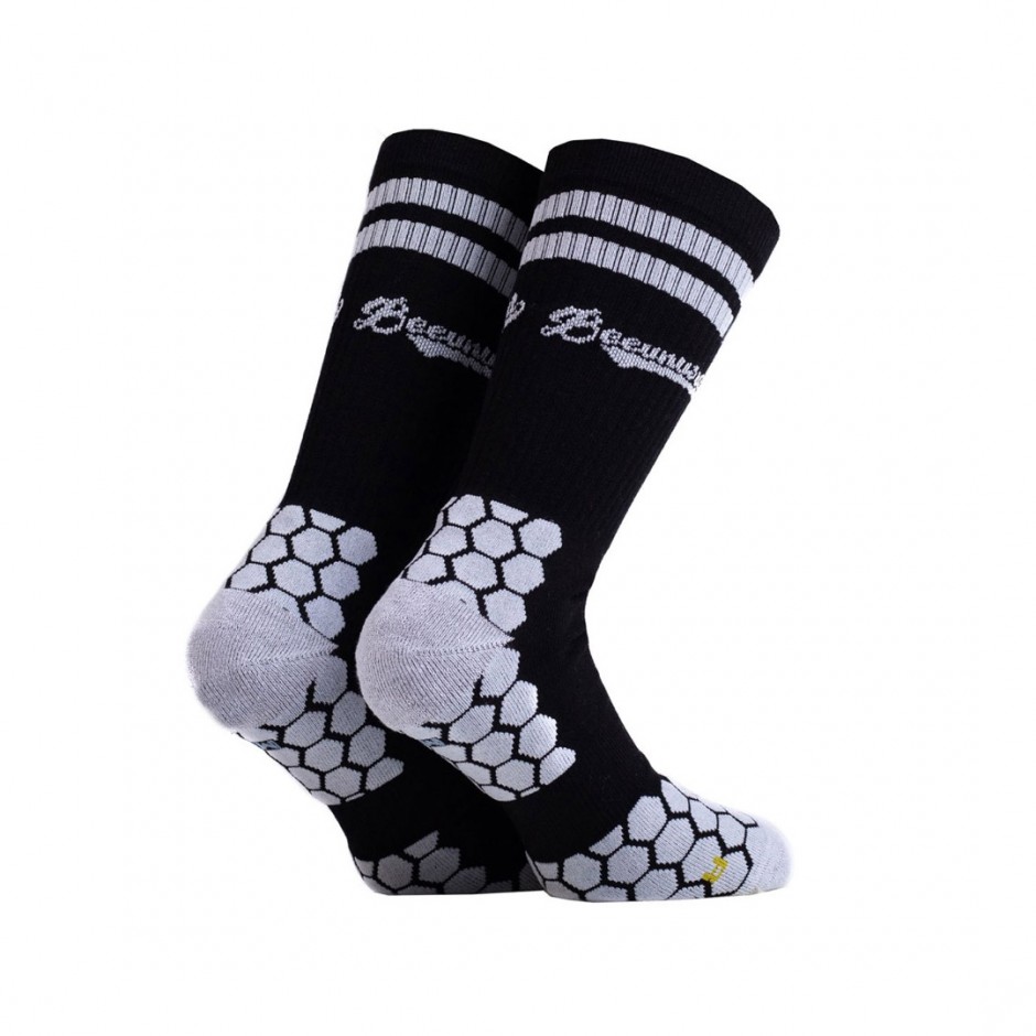 BEE UNUSUAL PERFORMANCE BASKETBALL RETRO SOCKS AS-240131-BLACK Black