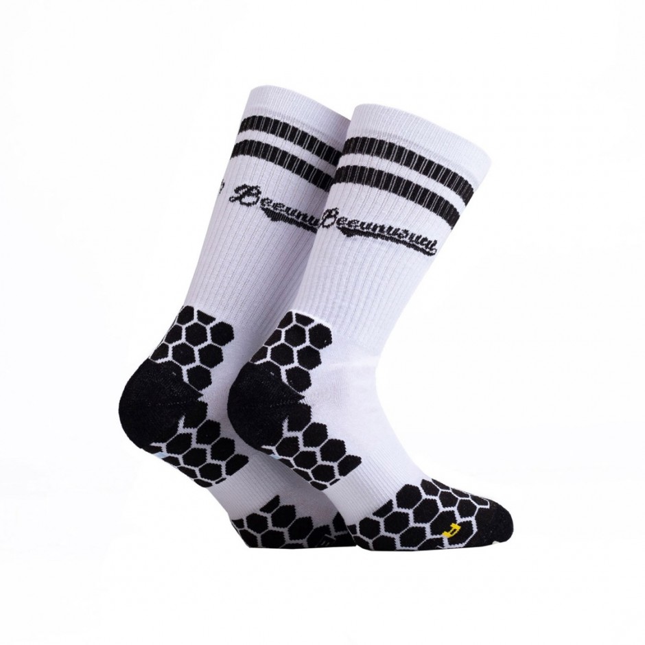 BEE UNUSUAL PERFORMANCE BASKETBALL RETRO SOCKS AS-240133-WHITE White