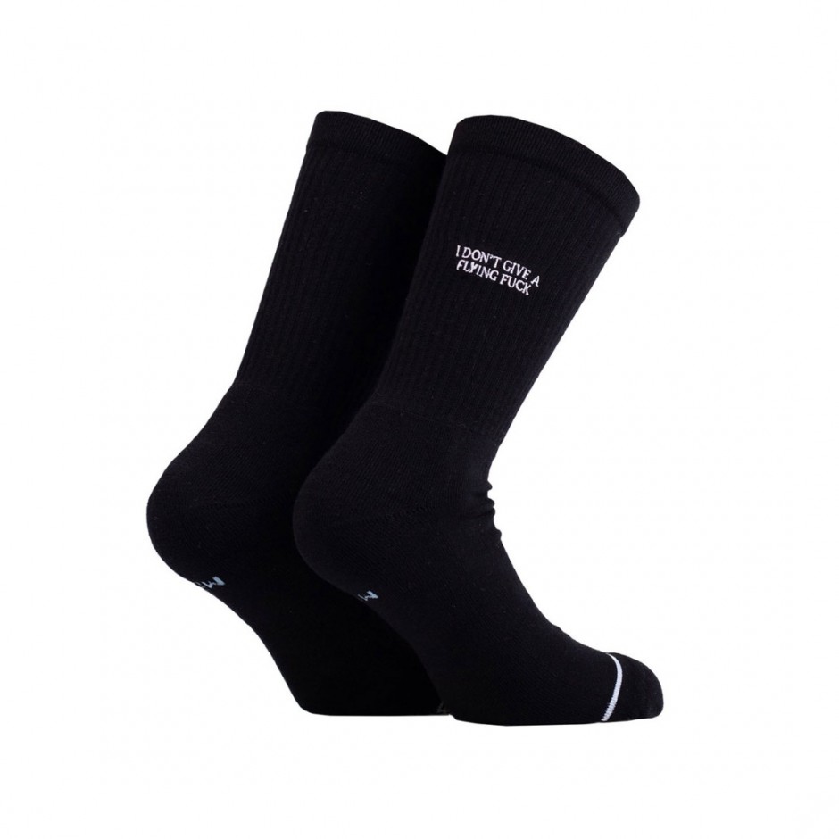 BEE UNUSUAL IDGAF PREMIOUM SOCKS AS-240124-BLACK Black