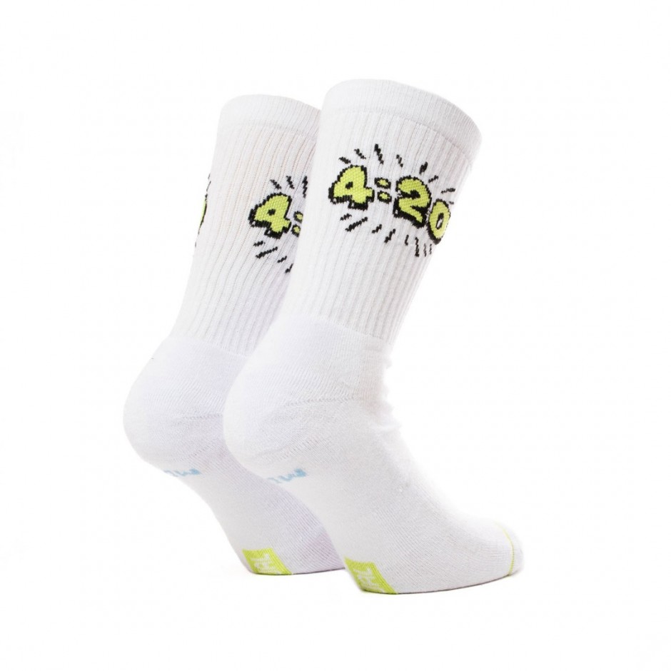 BEE UNUSUAL 420 SOCKS AS-240116-WHITE White