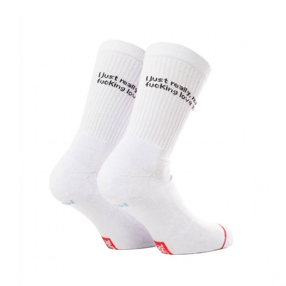 BEE UNUSUAL F*CKING LOVE YOU SOCKS AS-240214-WHITE White