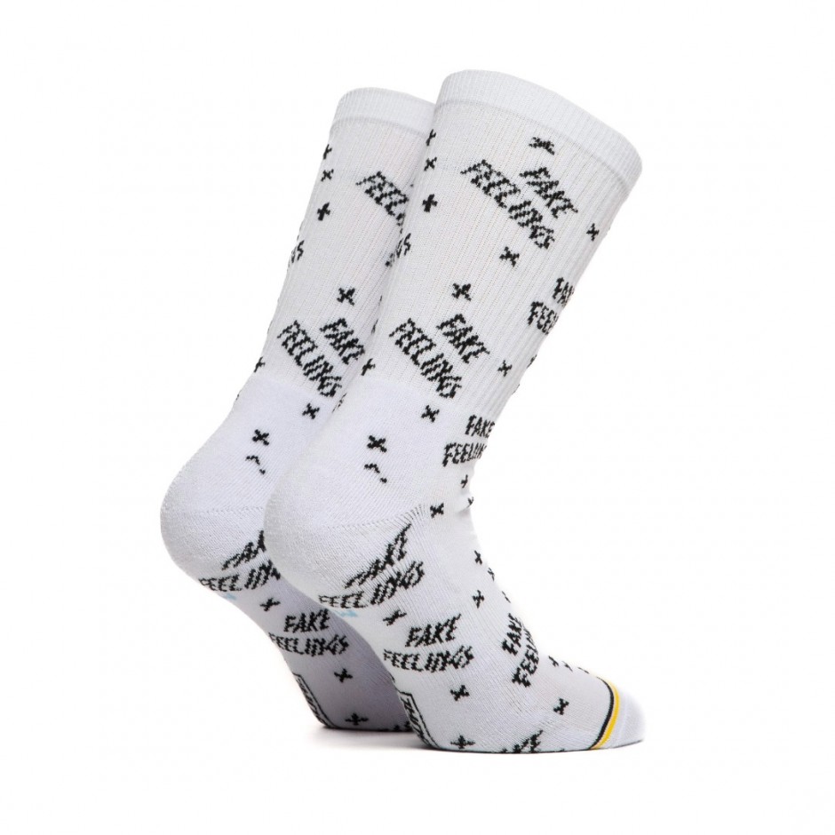 BEE UNUSUAL FAKE FEELINGS WHITE SOCKS AS-245012-WHITE White