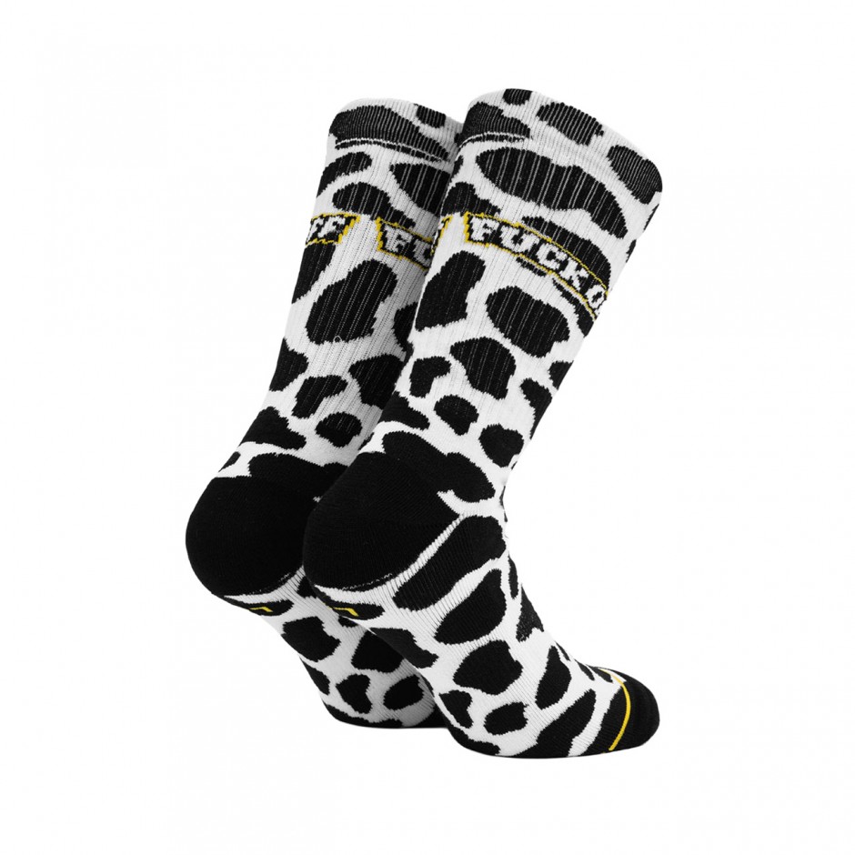 Socks White-Black - Bee Unusual 'Fck Off Limited Edition'
