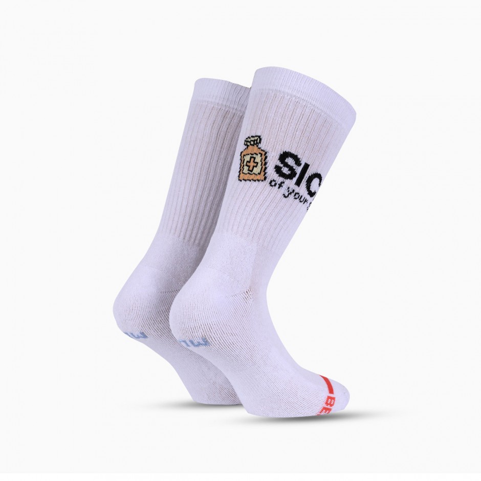 Socks White - Bee Unusual ‘Sick’