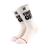BEE UNUSUAL FCK OFF CHUNKY PREMIUM OFF WHITE SOCKS AS-252920-OFF WHITE Ecru Image 
