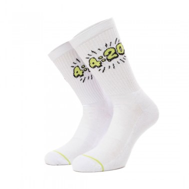 BEE UNUSUAL 420 SOCKS AS-240116-WHITE White