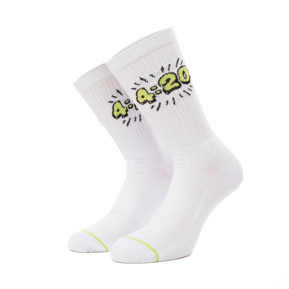 BEE UNUSUAL 420 SOCKS AS-240116-WHITE White