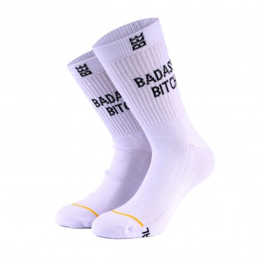 BEE UNUSUAL BADASS BITCH PREMIUM SOCKS AS-252932-WHITE White