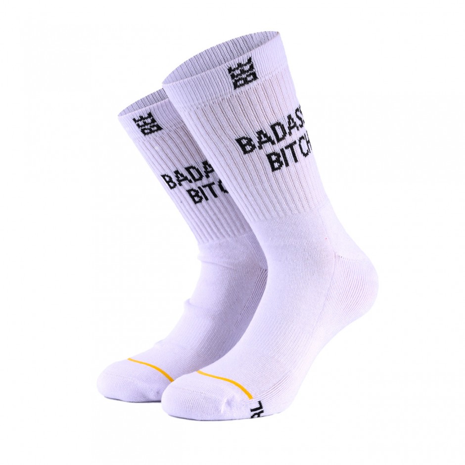BEE UNUSUAL BADASS BITCH PREMIUM SOCKS AS-252932-WHITE White