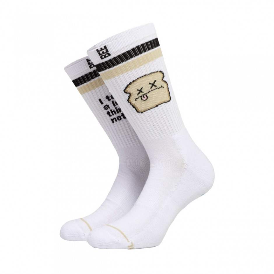 BEE UNUSUAL GLUTEN FREE COMBED SOCKS AS-250838-WHITE White